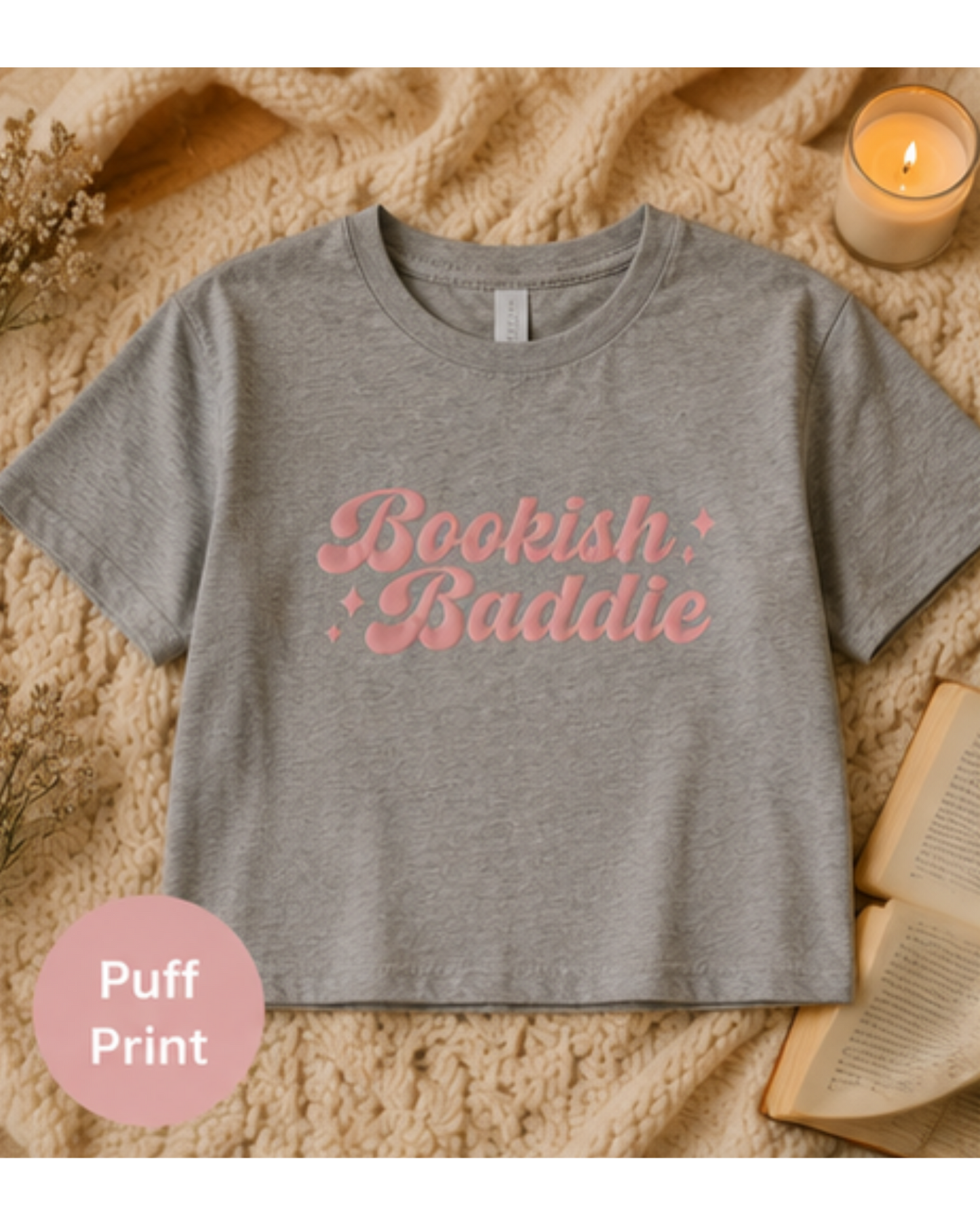 Bookish Baddie Crop Tee