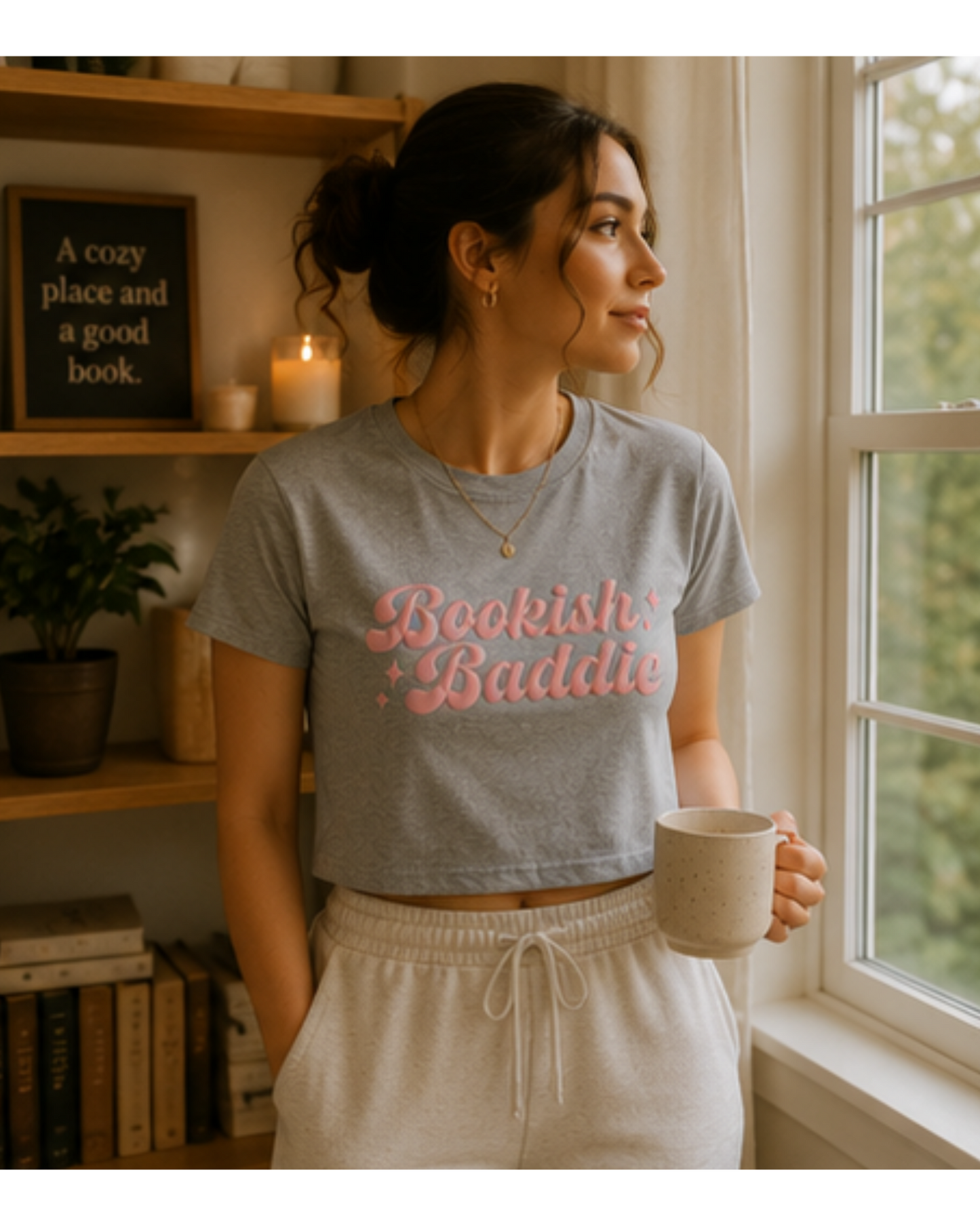 Bookish Baddie Crop Tee