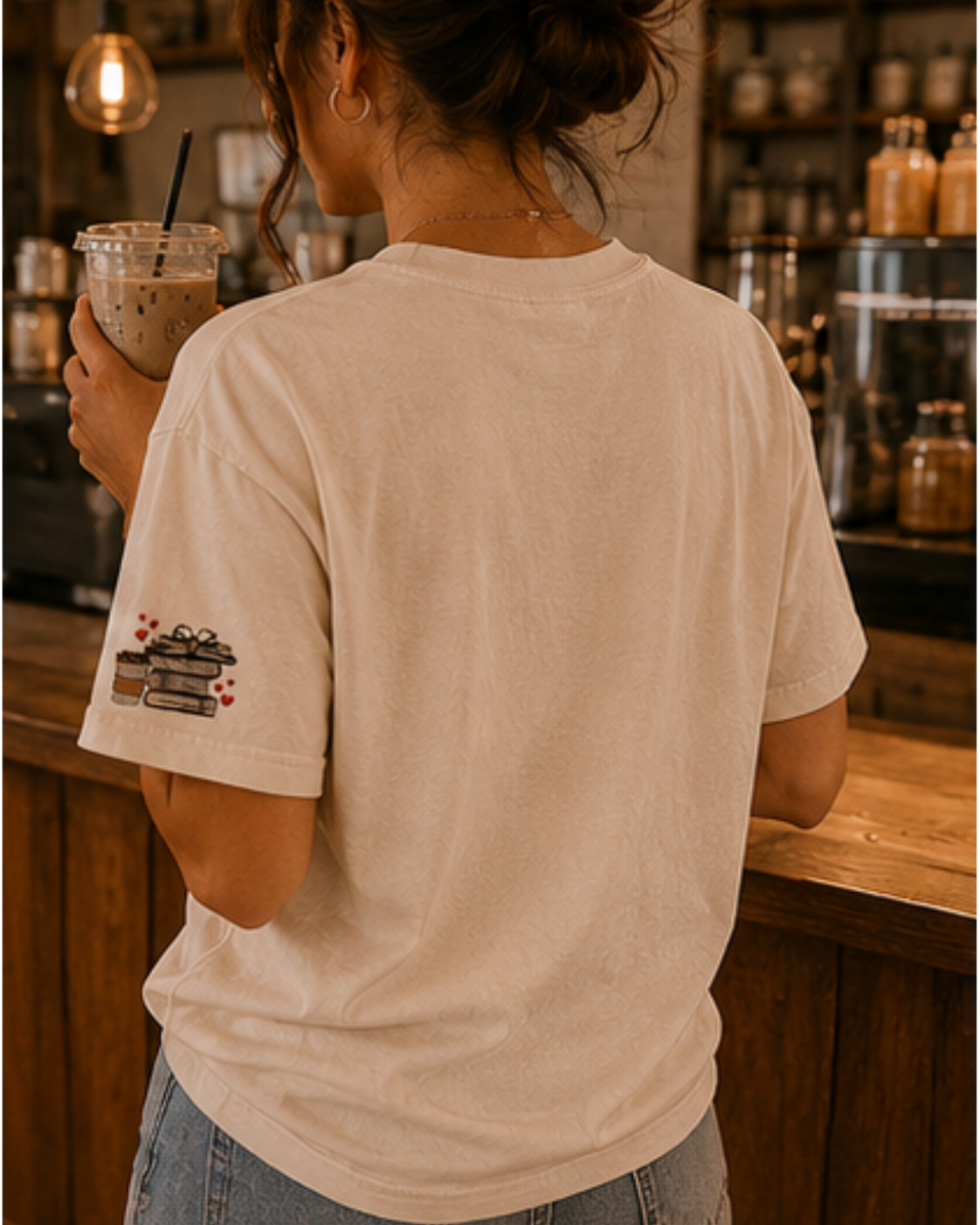coffee & books. Tee