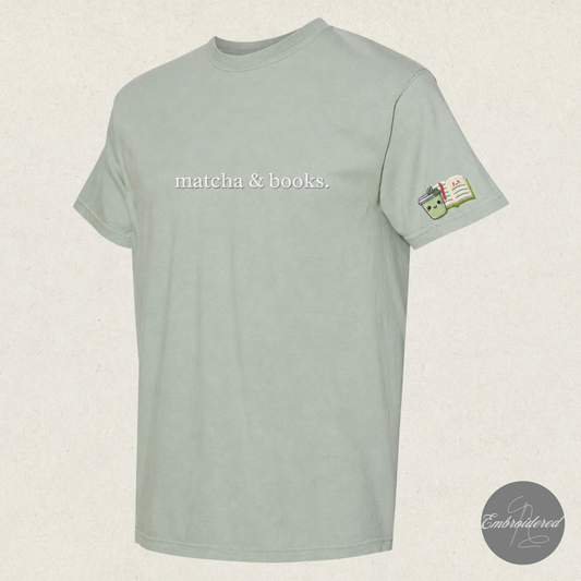 matcha & books. Tee