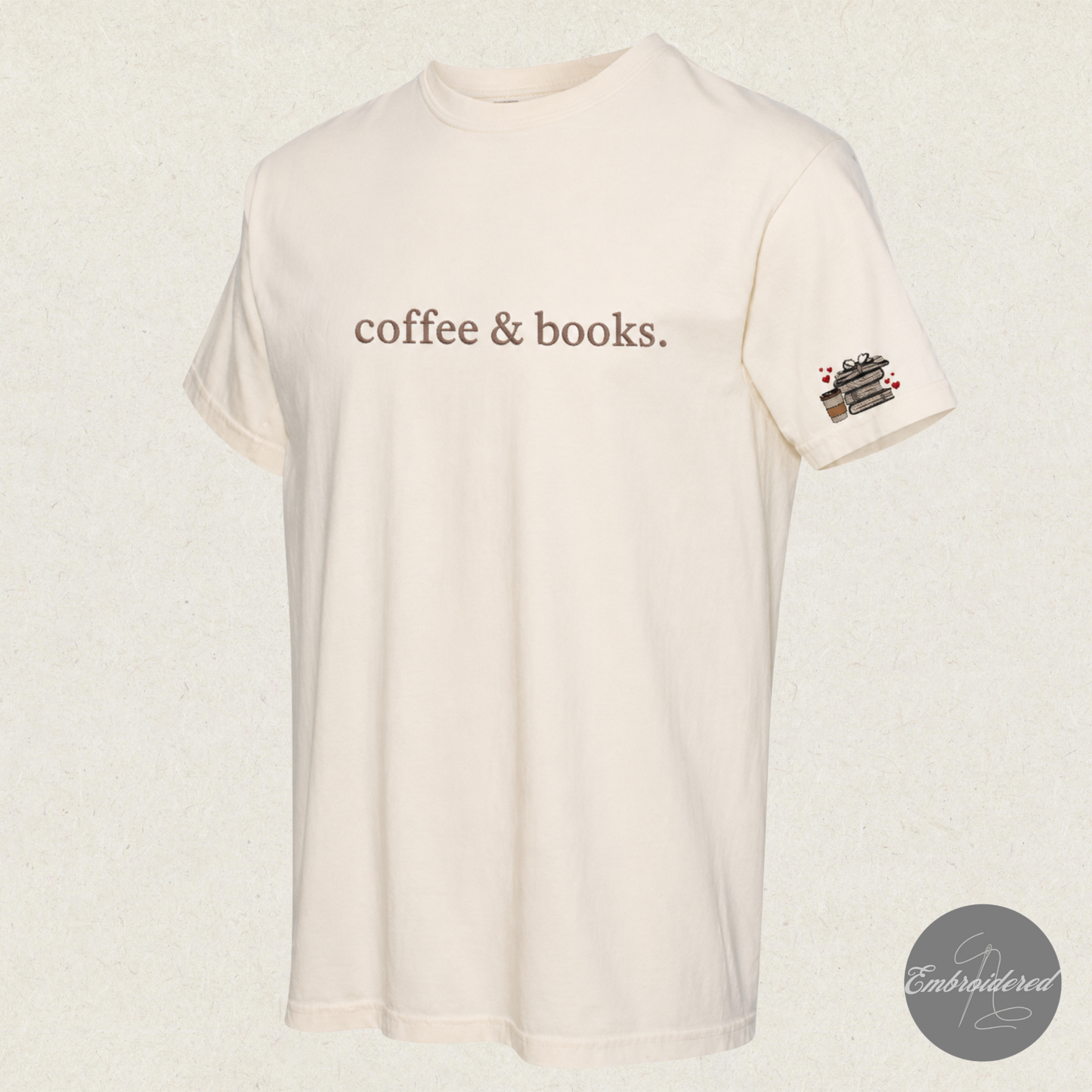 coffee & books. Tee