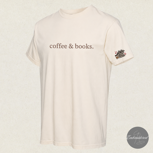 coffee & books. Tee